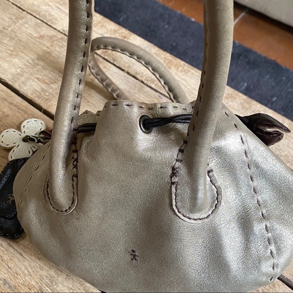 Metallic Gold Small Bag With Flowers - Picture 14 of 16